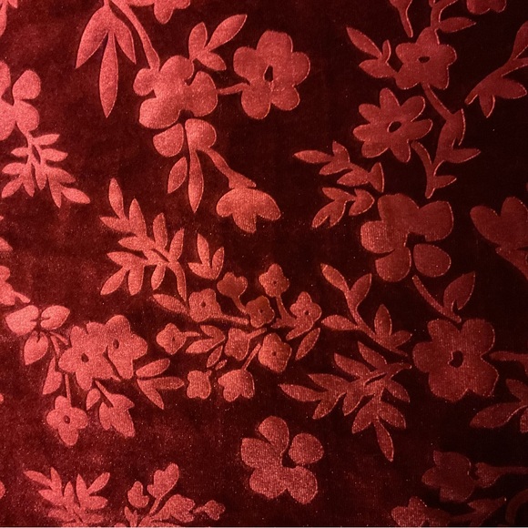 Matilda Jane Melanie Velvet Long Sleeve Burgundy Burnout Floral Print Large L - Picture 13 of 14